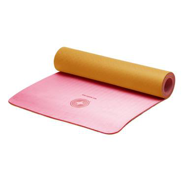 เสื่อโยคะพิลาทิสเป็นมิตรกับสิ่งแวดล้อม หนา 6 มิล สีแมงโก้/วอเตอร์เมลอน